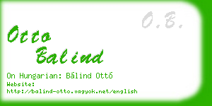 otto balind business card
